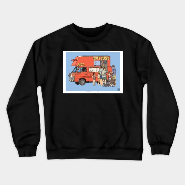 Softserve Ice cream Van Crewneck Sweatshirt by erickoo